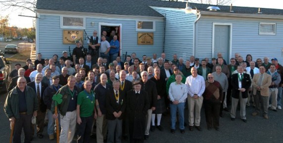 Attendees to the Major Degree in Monmouth County including AOH National VP Brendan Moore, National Secretary of AOH Charity Frank Kearney, and National Chair of Rituals & Degrees Pat Shannon