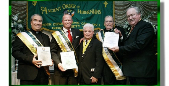 Honorees Father Kevin Carter, Thomas Weatherall, and Thomas Donlon presented with NJ State Board Commendation by  Jere Cole and  Sean Pender