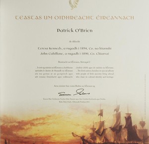 Heritage Certificate Heritage Certificate